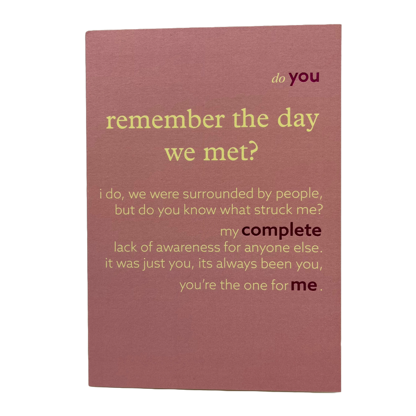 You Complete Me Card
