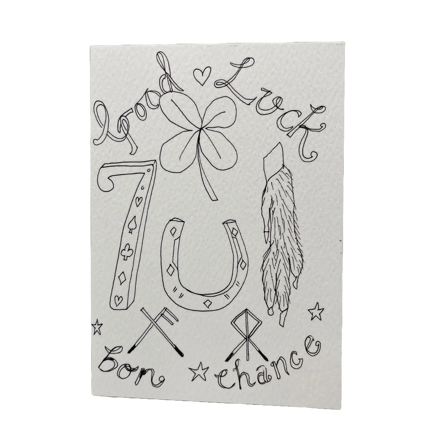 Good Luck Bon Chance Card