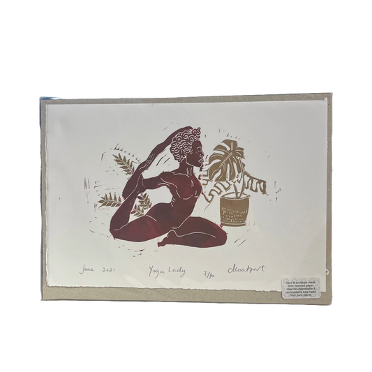 Print of 'Yoga Lady' by Moatzart